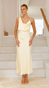 Audrey Maxi Dress - Lemon