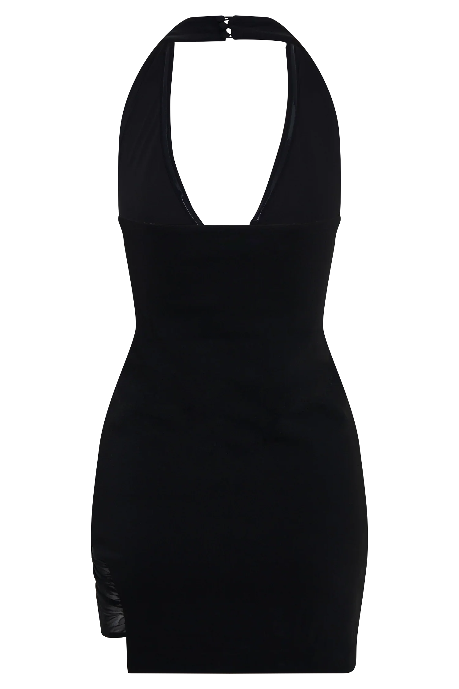 Aubree Crepe And Mesh Mini Dress - Black